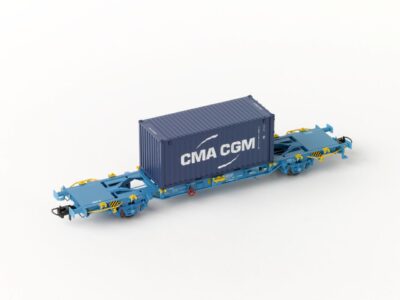 H0 1/87 Scale Models Wagon RENFE Lgnss + CMA CGM 20’ DV