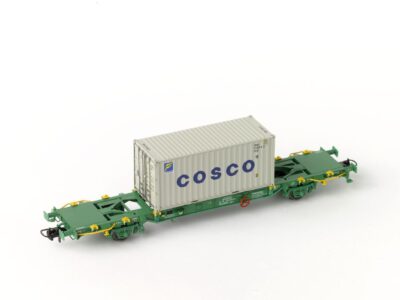 H0 1/87 Scale Models Wagon TRANSFESA Lgss + COSCO 20’ DV