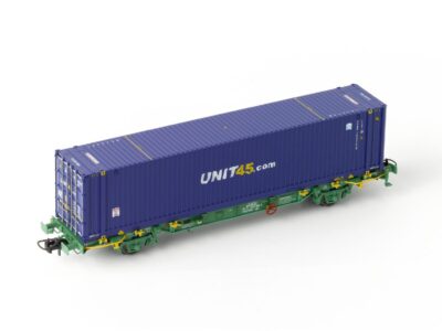 H0 1/87 Scale Models Wagon TRANSFESA Lgss + 45’HC UNIT 45