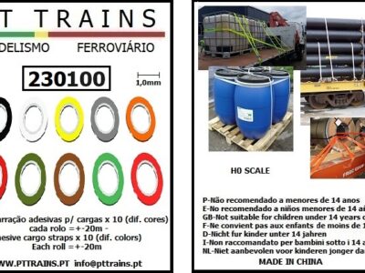 H0 1/87 Adhesive cargo straps 10 rolls (different colors) #230100