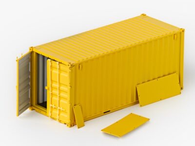 H0 Scale Container 20´DV para armazéns/publicidade RAL1003 #820000Y