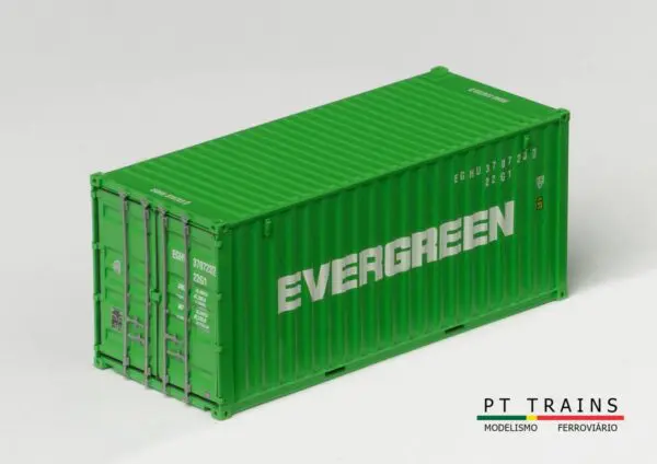 H0 Container 20´DV EVERGREEN (EGHU3707237) #820037 - PT Trains
