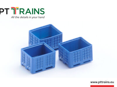 H0 Scale Blue Pallet Container (3 Un.) #2411230