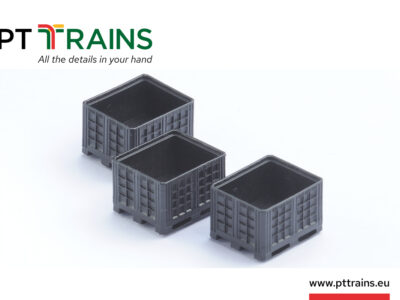 H0 Scale Black Pallet Container (3 Un.) #2411231