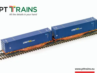 H0 1/87 Scale Models Wagon CONTINENTAL RAIL Sggmrss 90'+2×45'HC